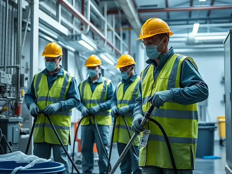 Our professional cleaning team at work